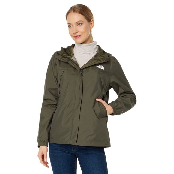 The North Face Antora Jacket Women's XS Green Waterproof Hooded Rain Coat NWOT - Picture 1 of 12